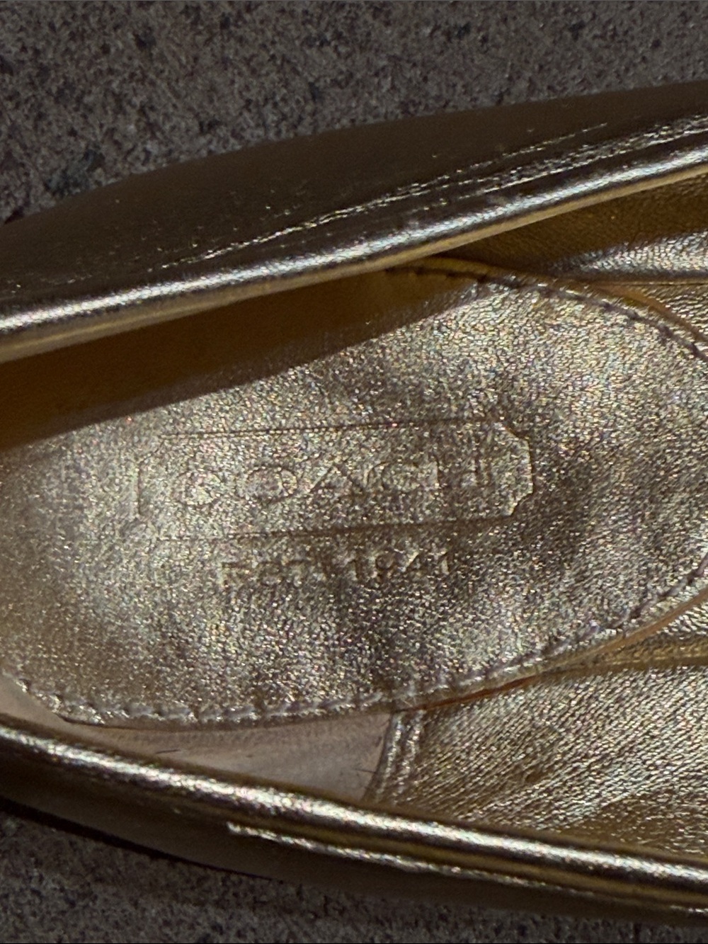 Coach Gold Ashleen Ballet Flats - Picture 3 of 7